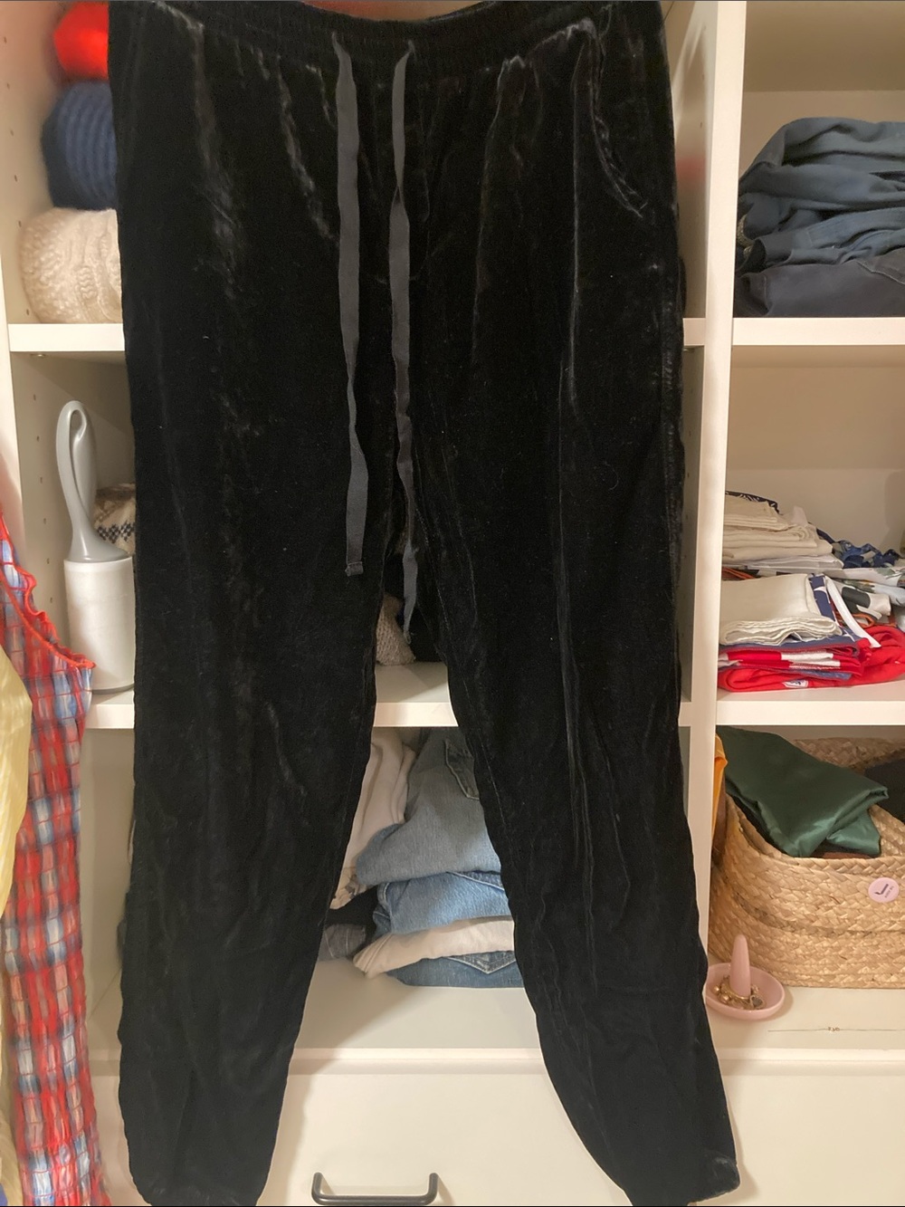 GAP Black Velvet Jogger Track Pants